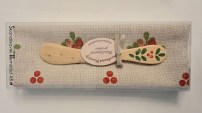 Handtusch 50 Leinen 50 Baumwolle mit Preiselbeeren mit Buttermesser 18.00